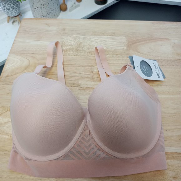 Nancy Ganz Longline Contour Bra, Barely Nude, 34DD - Picture 1 of 5